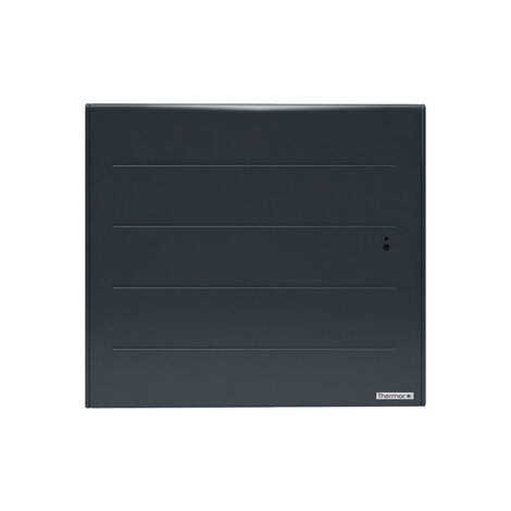 Thermor – Radiateur à inertie horizontal 750W en aluminium gris ardoise – Façade chauffante ultra réactive – Compatible Cozytouch – 480204