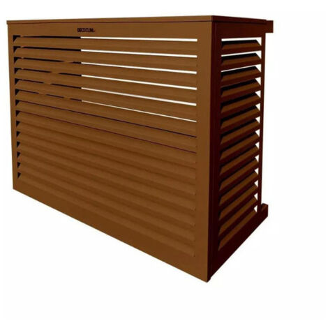 DECOCLIM - Cache unité extérieure en aluminium brun argile taille M - 23AM8003