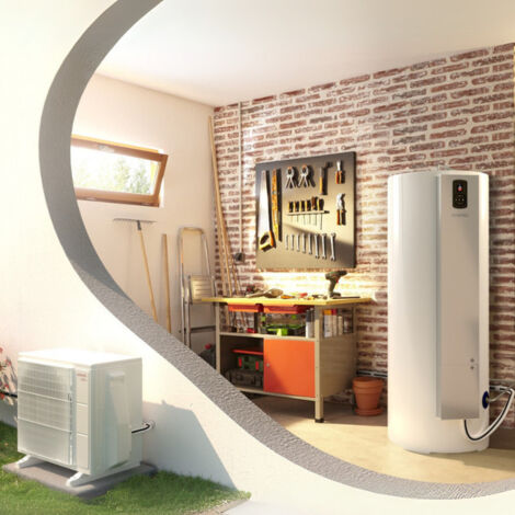 Chauffe-eau thermodynamique stable Calypso connecté - Atlantic - 250L - Classe énergétique A