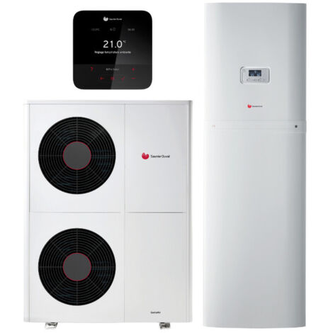 Saunier Duval – Pompe à chaleur air/eau monobloc 14,3 kW A+++ – Plage de fonctionnement -25°C à 46°C – Niveau sonore 39 dB(A) – SAUAIRMAX15CST