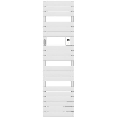 ATLANTIC - Radiateur sèche-serviettes connecté Adelis étroit avec soufflerie 1750W Blanc Carat - 861936