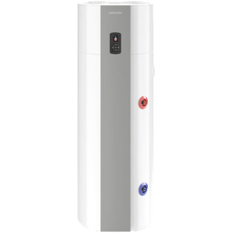 Atlantic – Chauffe-eau thermodynamique vertical sur socle 200L – Classe A+ – Puissance 2450W – Modes AUTO, MANUEL, ABSENCE – 286047