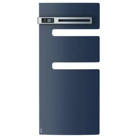 ATLANTIC - Radiateur sèche-serviettes connecté Serenis avec soufflerie mât gauche 1500W Bleu profond - 850589
