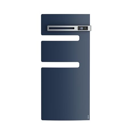 ATLANTIC - Radiateur sèche-serviettes connecté Serenis avec soufflerie mât droite 1500W Bleu profond - 850590 (1/3)
