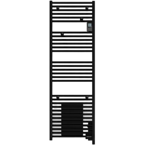 Atlantic – Sèche-serviettes électrique connecté 1000W noir – Tubes ronds pour diffusion optimale – Programmation via application – 850482