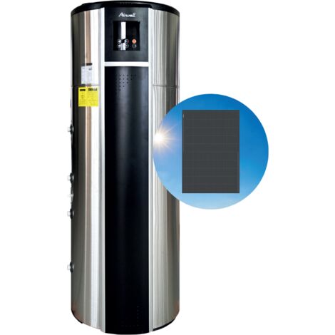 Airwell – Chauffe-eau thermodynamique solaire monobloc 190L A++ – Écran digital avec modes ECO/BOOST – Installation professionnelle – 7MB170005 - MS 190 L