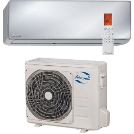 AIRWELL - Ensemble Climatisation avec Unité extérieure YDAB et Unité intérieure Murale HDMB Harmonia Miroir 5 kW - AIRHARMONIA5KMIR