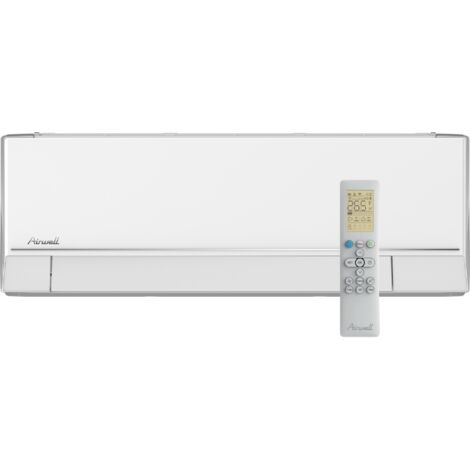 Airwell – Climatiseur mural réversible 2,5 kW A+++ – WiFi intégré – Ultra silencieux 20 dB(A) – Pour pièces de vie – 7SP024045