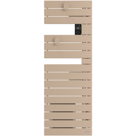 ATLANTIC - Sèche-serviettes connecté Nefertiti étroit avec soufflerie mât gauche 1500W beige - 850097 (1/5)