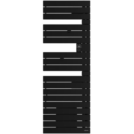 ATLANTIC - Sèche-serviettes connecté Nefertiti avec soufflerie mât à droite 1500W noir - 850055