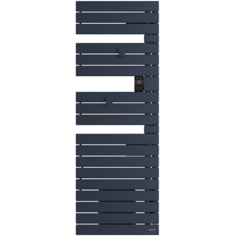 ATLANTIC - Sèche-serviettes connecté Nefertiti mât à droite 500W bleu profond - 850023