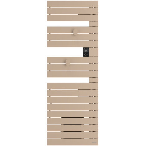 ATLANTIC - Sèche-serviettes connecté Nefertiti avec soufflerie mât à gauche 1500W beige - 850062