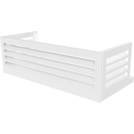 Extension hauteur cache climatiseur 30 x 94 cm en aluminium blanc RAL 9010 – Résistant à la corrosion – DECOCLIM23AS9010PLUS