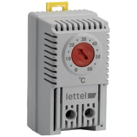 LETTEL - Thermostat de chauffage NF pour régulation d'armoire électrique 0-60°C - GTA-THR-0-60 (1/2)
