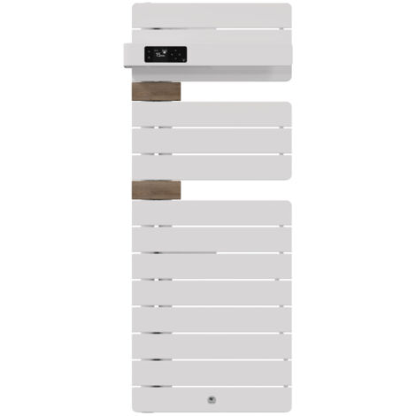 THERMOR - Sèche-serviettes connecté Allure 4 étroit 500W Blanc mat/Chêne Mat à gauche - 483360 (1/2)