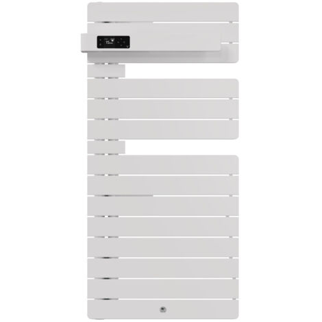 Sèche-serviettes électrique Allure 4 500W mât à gauche blanc brillant intégral - Thermor 483334 (1/2)