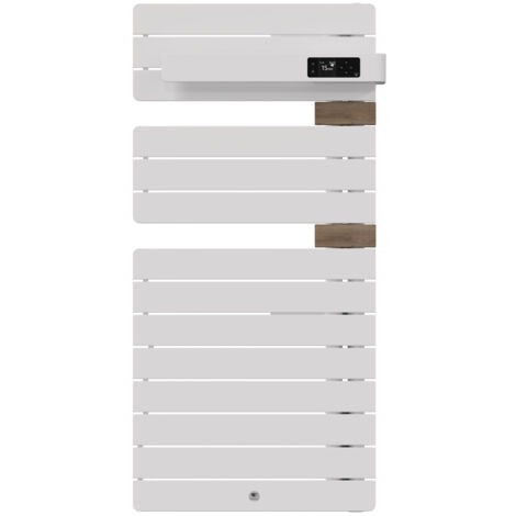 THERMOR - Sèche-serviettes connecté Allure 4 500W Blanc mat/Chêne Mat à droite - 483292