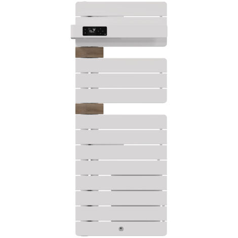 THERMOR - Sèche-serviettes connecté Allure 4 étroit 1500W Blanc mat/Chêne Mat à gauche - 483376 (1/2)