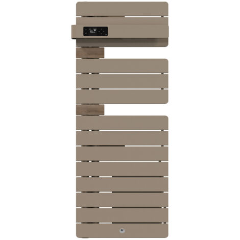 THERMOR - Sèche-serviettes connecté Allure 4 étroit 1500W Sable/Chêne Mat à gauche - 483378 (1/2)