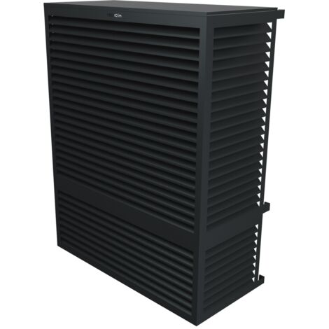 Cache climatiseur en aluminium anthracite 7016 – Dimensions 51 x 135 x 66-81 cm – Visserie inox – DECXXL7016 – Decoclim