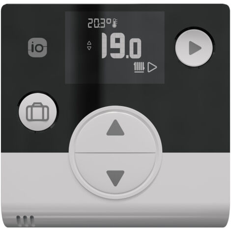 Thermor – Thermostat d'ambiance connecté AÉROLIA – Pilotage à distance via application – Compatible avec pompes à chaleur – Modes chauffage/rafraîchissement