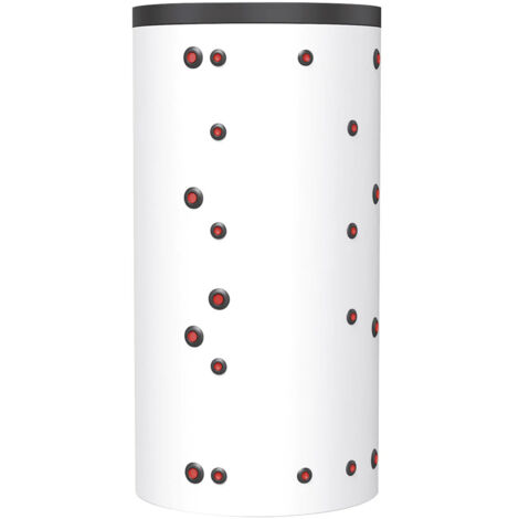 Thermador – Ballon échangeur 500 litres en acier – Isolation polyester 100mm – 4 piquages principaux – Pour systèmes solaires et chaudières à bois