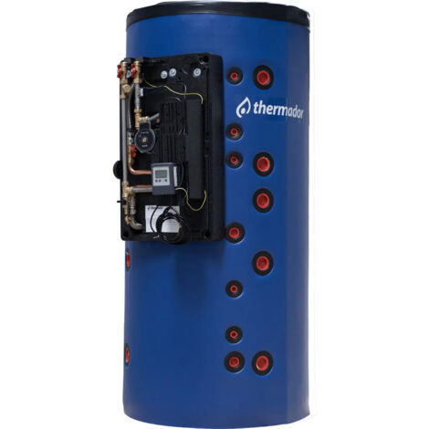 Thermador – Ballon échangeur 500L avec échangeur à plaques en inox 316L – Serpentin fixe pour production ECS – Optimisation espace et efficacité - ECS 500 L