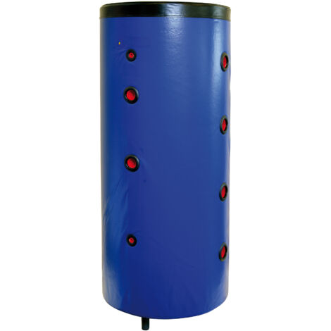 Thermador – Bouteille mélange au sol 500L – Acier avec isolation polyuréthane 35mm – 4 piquages femelles 11/4' – Réversible pour installation