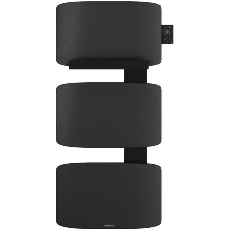 Radiateur sèche-serviettes connecté Amarilis mât à gauche 650W gris/noir (862579) (1/3)