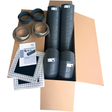 Ubbink – Kit de raccordement pour chauffe-eau électrique 160mm – Filetage plomberie – Isolation Polyéthylène Expansé – Faibles pertes de charge