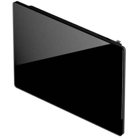 Radiateur infrarouge 1000W à inertie – Verre massif finition noir astrakan – Compatible Intuis Connect – K161123
