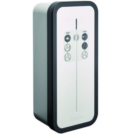 Hager – Borne de charge IP55 22 kW 3 phases T2 avec RFID et OCPP – Résistante aux intempéries – Recharge rapide pour véhicules électriques - XEV1R22T2
