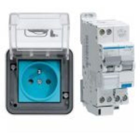 Borne de recharge Witty pour véhicule électrique IP55 - Avec protection différentielle - XEV080P - Hager