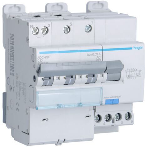 Disj.dif 3P+N 6-10kA C-10A 30m - DISJ. DIFF.3PH-N HAGER ADC410F (1/4)