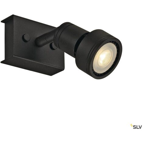 Plafonniers intérieurs PURI applique et plafonnier intérieur simple noir mat GU10/QPAR51 50W max - SLV 147360