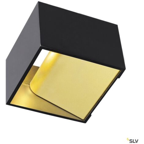 Applique intérieure LOGS IN carré noir/laiton LED 69W 3000K - SLV - 151320 (1/5)