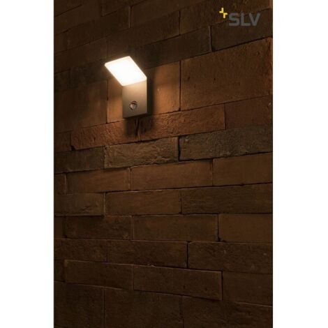 Applique LED ORDI S gris 3000K 9W avec détecteur de mouvement - SLV - 232915 (1/6)
