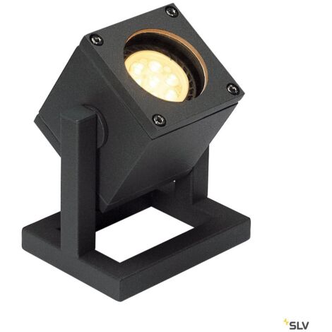 Luminaire mobile extérieur CUBIX gris GU10/QPAR51 25W max IP44 - SLV - 132835 (1/4)