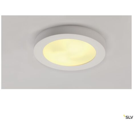 Plafonnier intérieur PLASTRA 105 blanc E27 2x 25W max plâtre - SLV - 148001