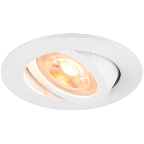 Spot encastré NEW TRIA® 68 int rond orientable blanc GU10 10W IP 20 - SLV - 1007368 (1/3)