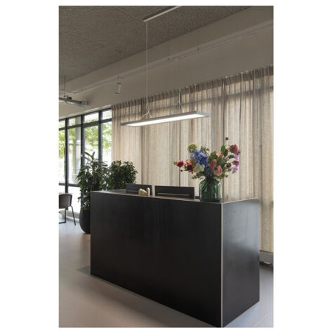Suspension intérieure LED WORKLIGHT argent LED 57 W 240V 4000K IP 20 UGR19 - SLV 1006345 (1/2)