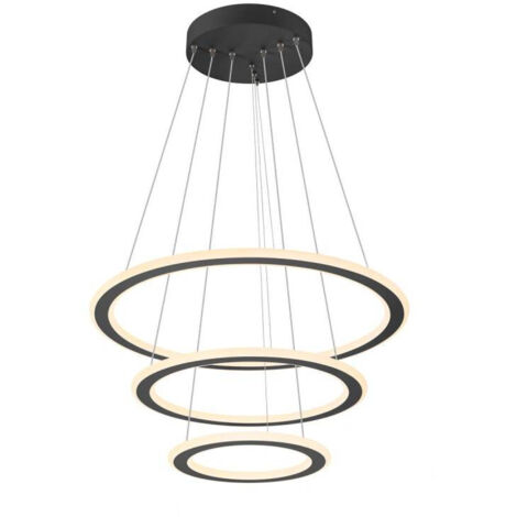 Suspension LED ONE FLAT intérieur noir LED 58W IP 20 - SLV - 1007701 (1/5)