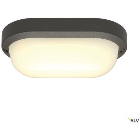 Applique et plafonnier extérieur TERANG 200 gris LED 11W 3000K IP44 - SLV - 229935 (1/5)
