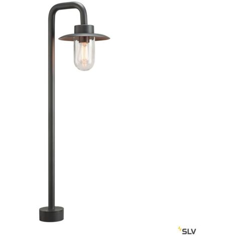 Borne extérieure MOLAT gris E27 60W max IP44 - SLV - 1000822 (1/5)