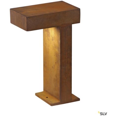 Borne extérieure RUSTY® PATHLIGHT fonte rouillée GX53 9W max IP44 bord mer - SLV - 230090 (1/5)