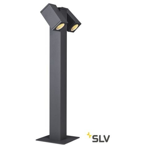 Borne extérieure THEO PATHLIGHT double gris GU10 2x 7W max IP44 - SLV - 1002871