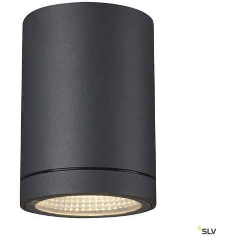 Plafonniers extérieurs LED ENOLA plafonnier extérieur rond S anthracite LED 9W 3000K/4000K IP65 - SLV 1003426 (1/5)