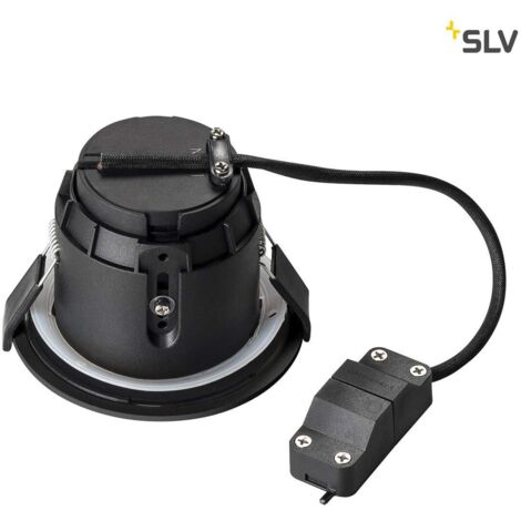 Encastrés plafond/mur 230V ext. VARU encastré noir GU10 55W max. IP65 - SLV 1001930 (1/5)
