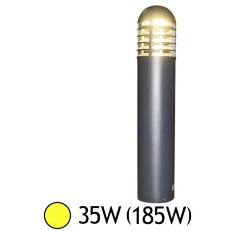 Potelet LED Paralume AC220-230V 35W 1750lm Étanche IP65 IK10 Ø208mmx1036mm Gris - Blanc Chaud 3000K (1/4)
