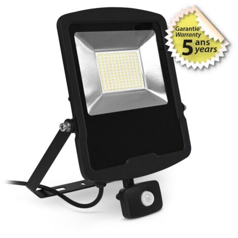 Projecteur LED SMD LUMOS II - 100W IP65 + Détecteur Miidex Lighting® blanc-chaud-3000k (1/5)